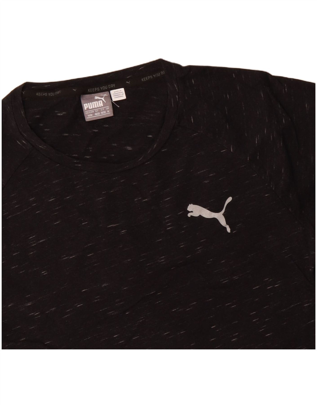 T-shirt da uomo PUMA Top in cotone mélange nero medio
