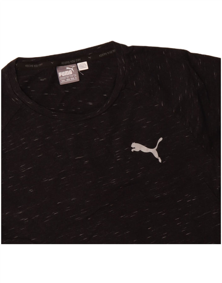 T-shirt da uomo PUMA Top in cotone mélange nero medio