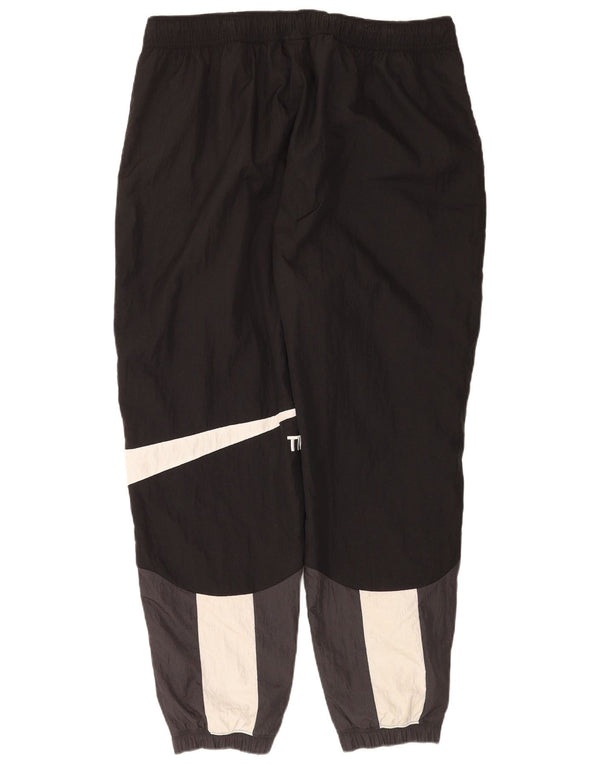 Pantaloni da tuta con grafica Nike da uomo, pantaloni da jogging 2XL, nylon color block nero