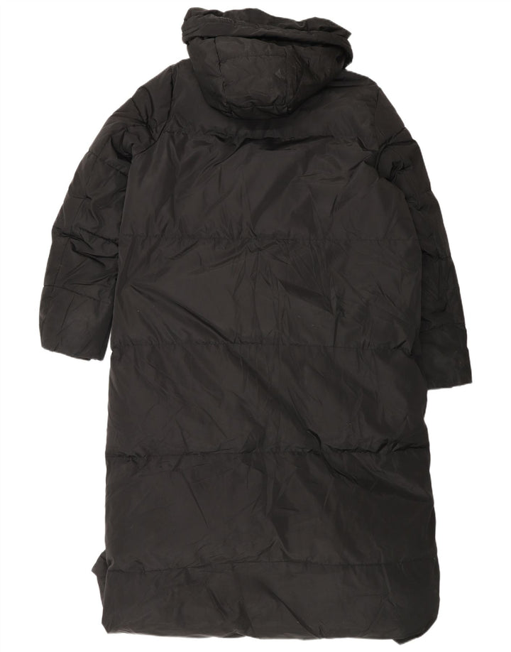 Cappotto imbottito con cappuccio da donna Zara UK 16 grande poliestere nero