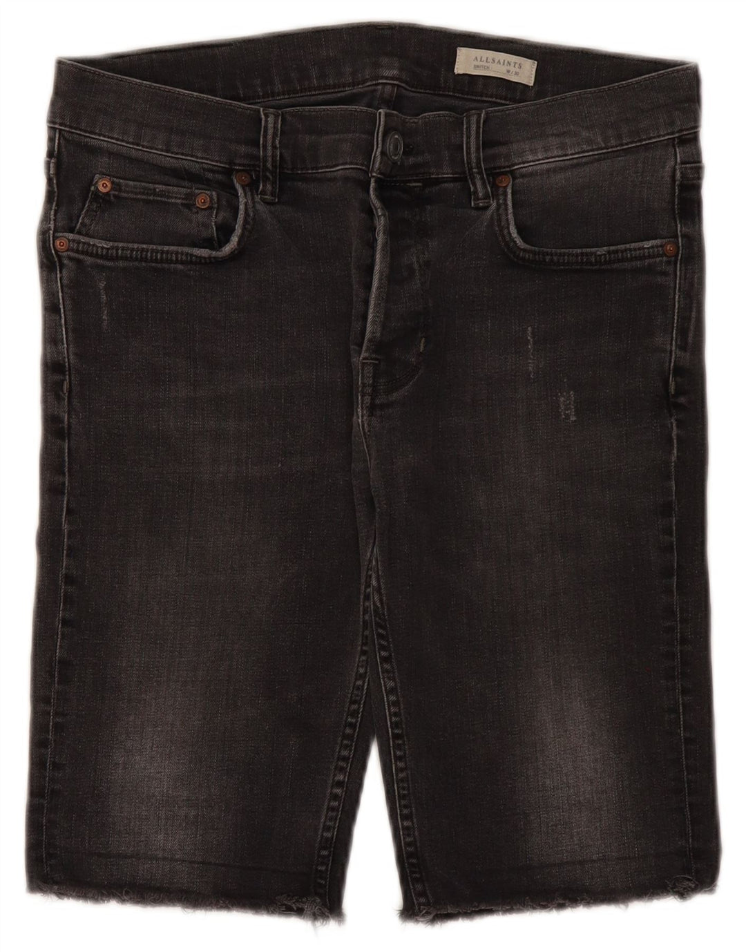 Pantaloncini di jeans da uomo All Saints W30 Grigio medio