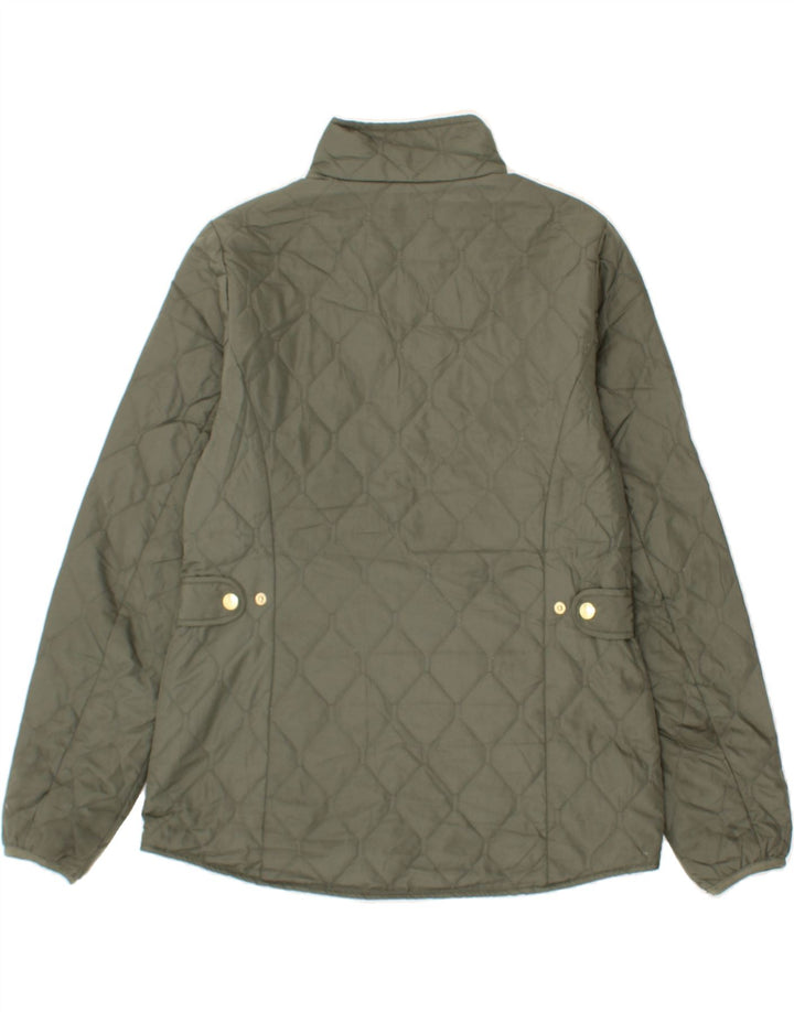 EDDIE BAUER Womens Quilted Jacket UK 14 Medium Green Polyester Vintage Eddie Bauer and Second-Hand Eddie Bauer from Messina Hembry 