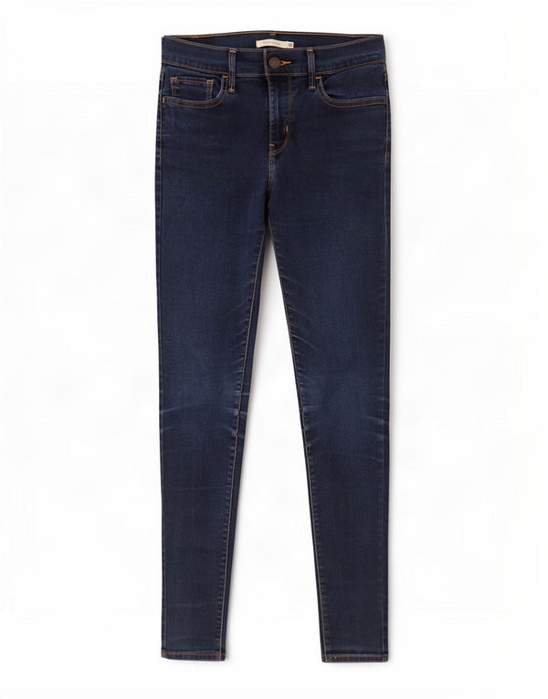 Jeans Levi's da donna 710 super skinny W28 L29 cotone blu navy