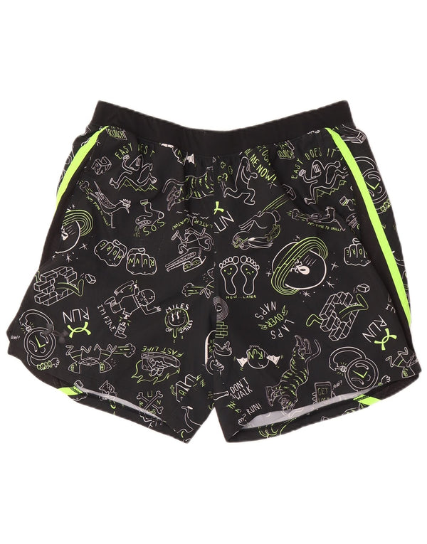 Pantaloncini sportivi grafici da uomo Under Armour Heat Gear modello astratto XL neri