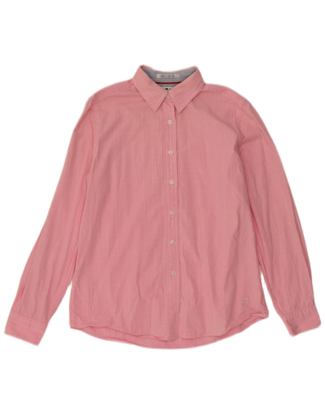 Camicia da donna Tommy Hilfiger US 6 cotone a quadri rosa medio