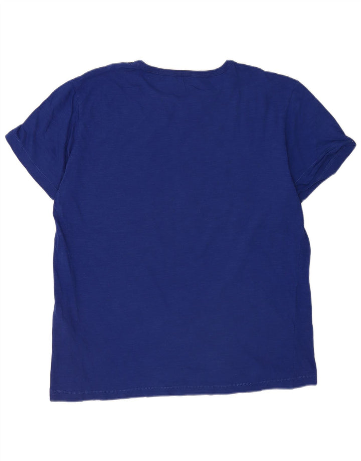 T-shirt grafica da uomo Replay Top 2XL in cotone blu