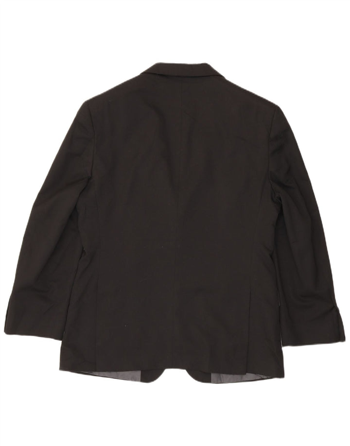 Giacca blazer corta da uomo Marks & Spencer a 2 bottoni UK 40 media nera