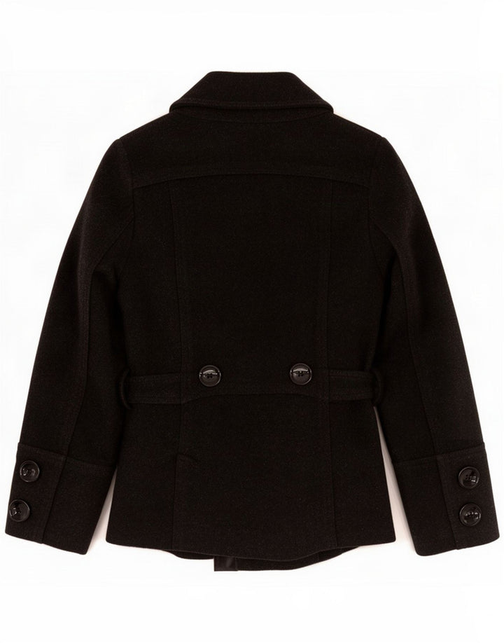 Zara Cappotto da marinaio da donna UK 10 piccolo grigio lana