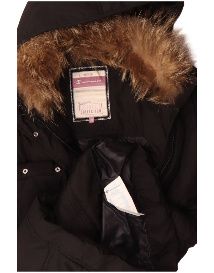 Giacca Parka con cappuccio da donna Champion UK 14 Medium Black Poliestere invernale