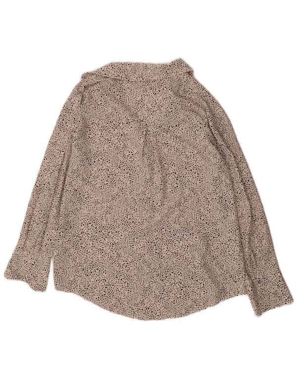 Camicetta oversize da donna Zara UK 10 piccola in poliestere maculato bianco