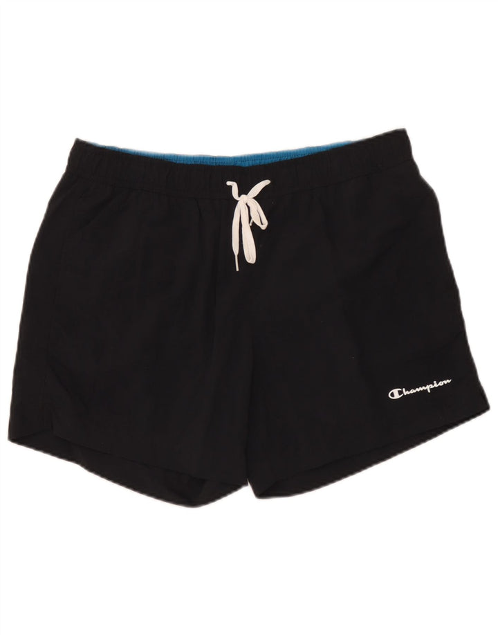 Pantaloncini da bagno da uomo Champion Large neri in poliammide