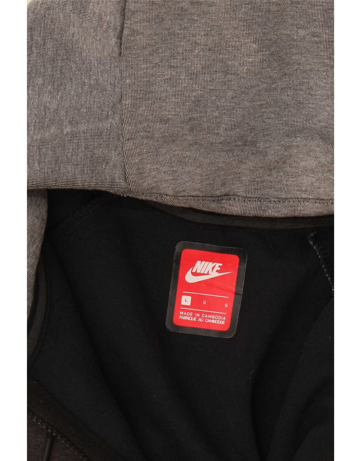 Felpa con cappuccio e zip Nike da uomo grande color grigio