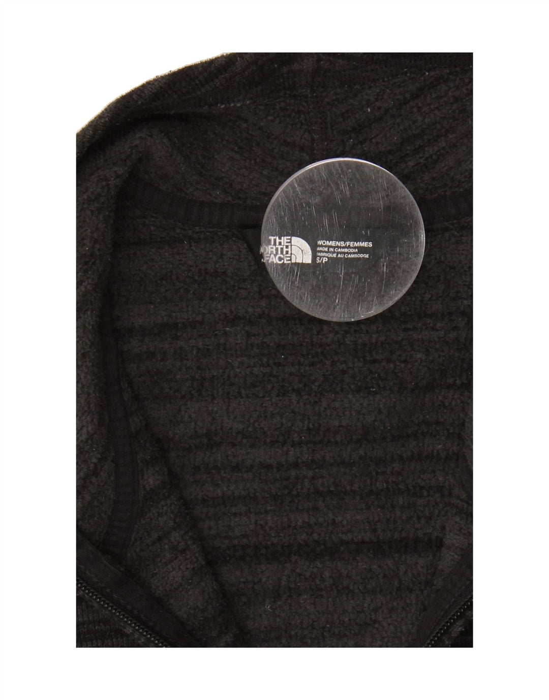 THE NORTH FACE Womens Fleece Jacket UK 10 Small Black Pinstripe Polyester Vintage The North Face and Second-Hand The North Face from Messina Hembry 