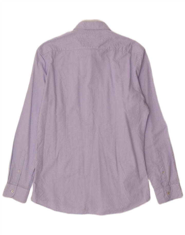 Camicia Zara da uomo slim fit grande in cotone blu