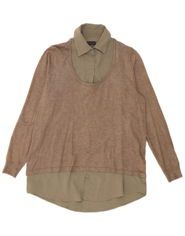 Maglia da donna Marks & Spencer UK 14 Large Viscosa kaki