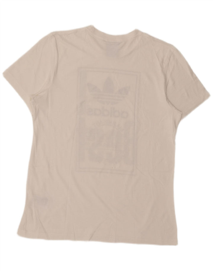 T-shirt grafica da uomo Adidas Top grande in cotone bianco