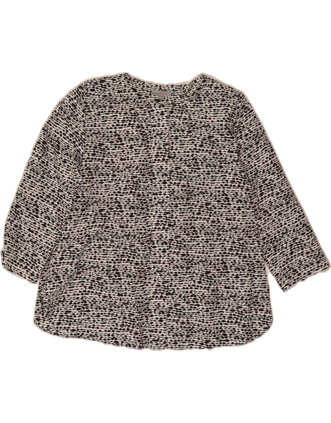 COS Womens Oversized 3/4 Sleeve Blouse Top EU 36 Small Black Flecked Vintage Cos and Second-Hand Cos from Messina Hembry 