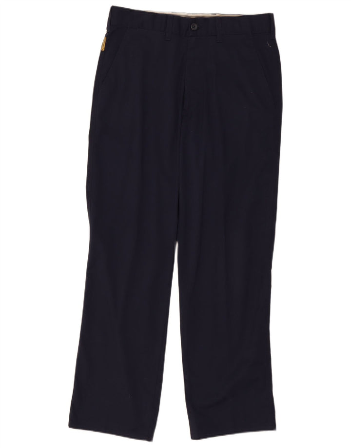 Pantaloni chino dritti da uomo Armani IT 46 Small W30 L30 poliestere blu navy