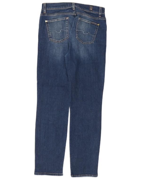 7 FOR ALL MANKIND Jeans slim da donna W26 L28 Cotone blu