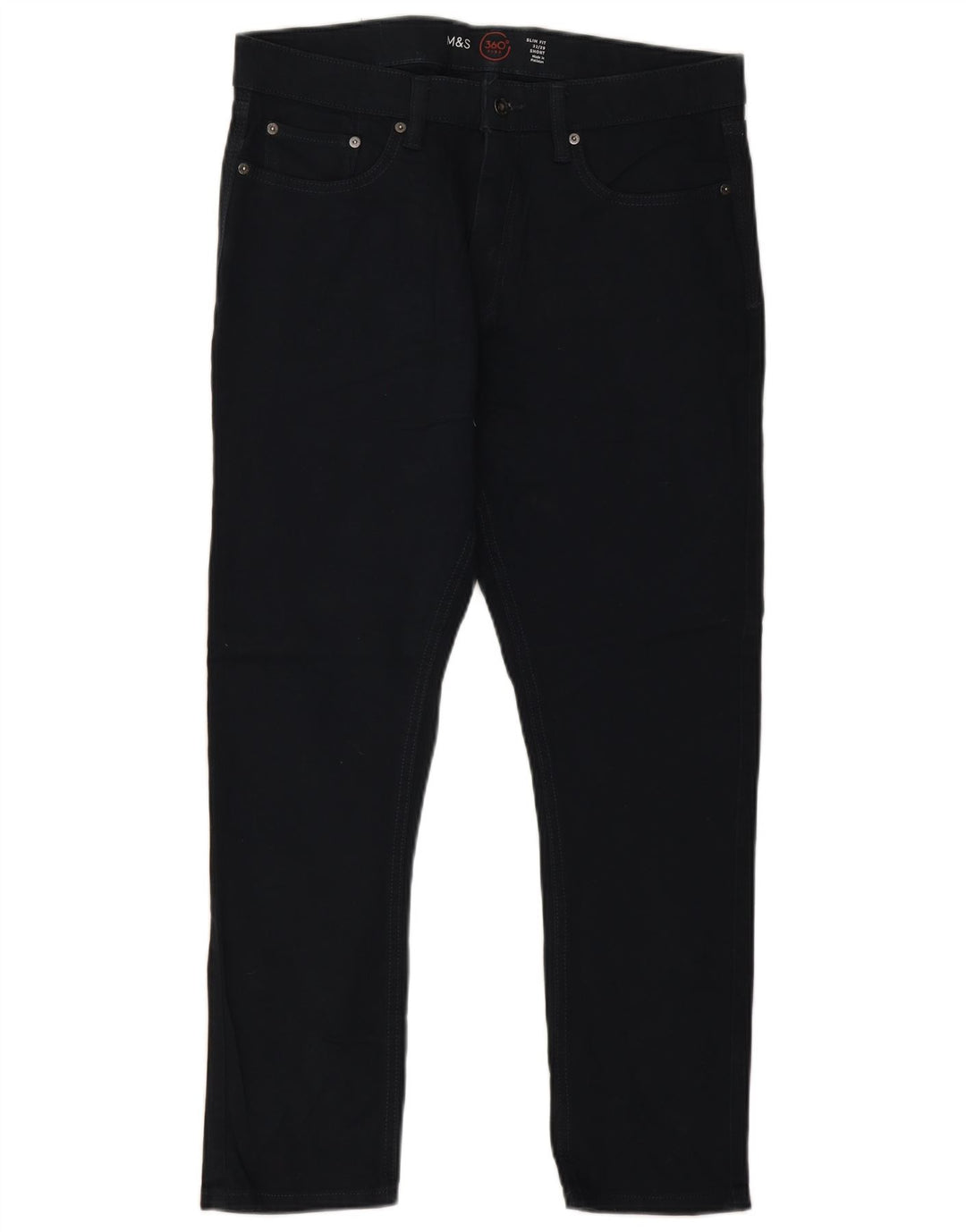 Jeans slim da uomo Marks & Spencer W32 L29 cotone blu navy
