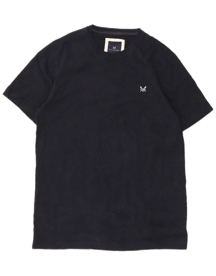 Crew Clothing T-shirt da uomo Top in cotone blu navy medio