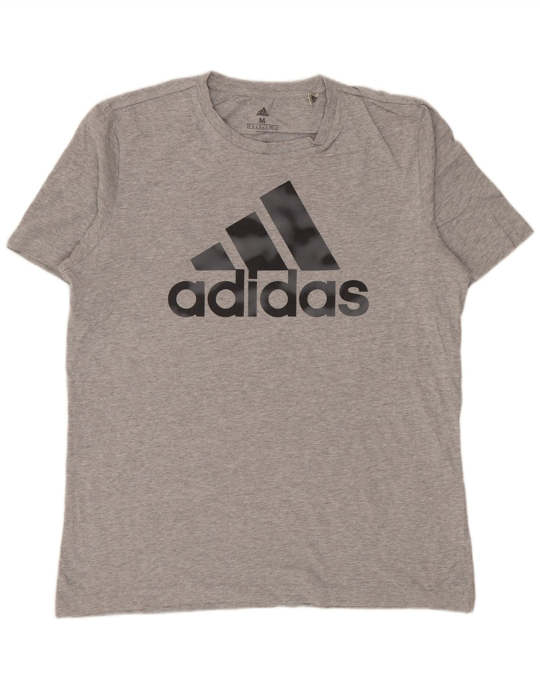 T-shirt grafica da uomo ADIDAS Top in cotone mélange grigio medio