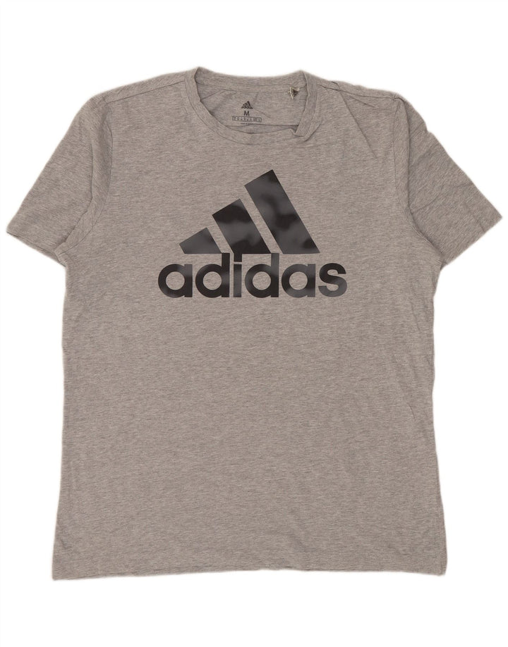 T-shirt grafica da uomo ADIDAS Top in cotone mélange grigio medio