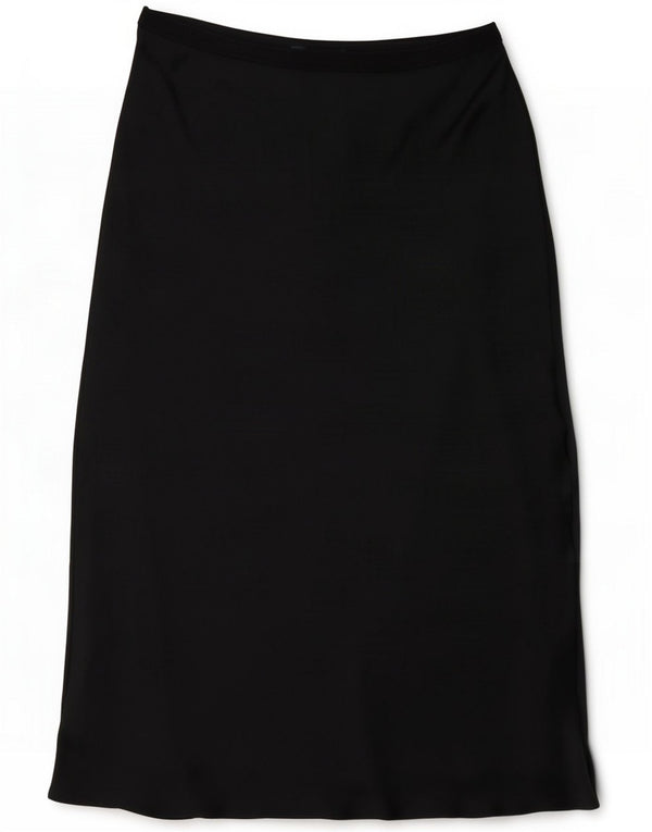 Gonna midi da donna Marks & Spencer UK 14 Large W32 Poliestere nero