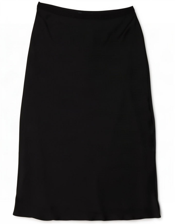 Gonna midi da donna Marks & Spencer UK 14 Large W32 Poliestere nero