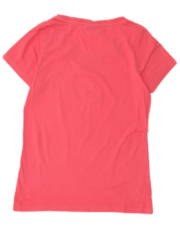 T-shirt grafica da donna Kappa Top UK 8 Small in cotone rosa