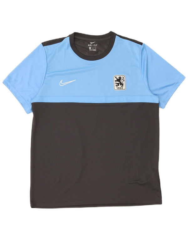 Nike Mens Munchen Graphic T-Shirt Top XL Grey Colourblock Polyester