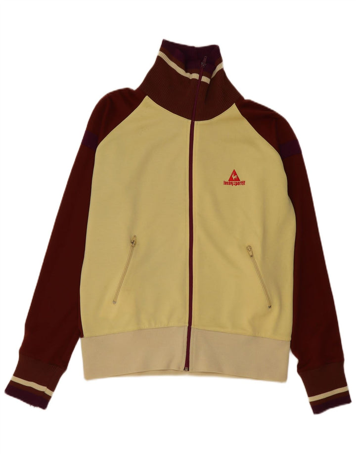 Giacca da ginnastica da uomo Le Coq Sportif grande in poliestere color block giallo