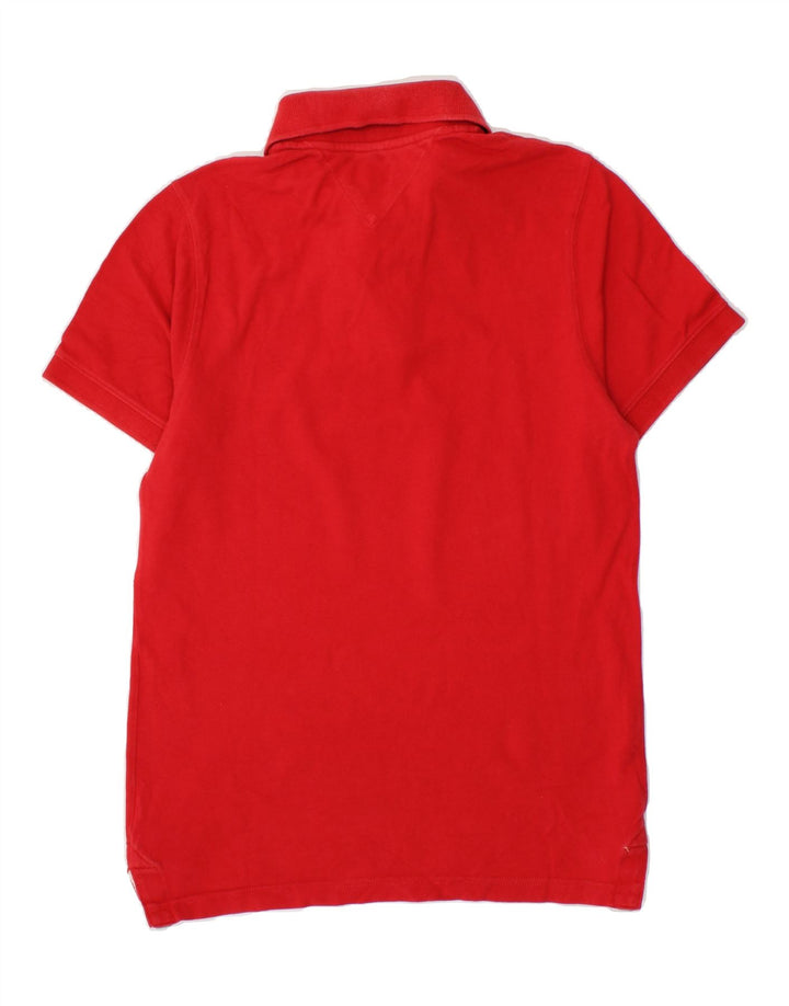 TOMMY HILFIGER Mens Polo Shirt Small Red Cotton Vintage Tommy Hilfiger and Second-Hand Tommy Hilfiger from Messina Hembry 