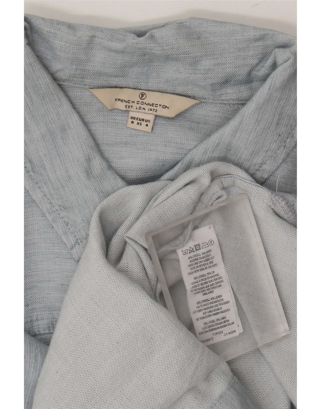 Abito camicia da donna French Connection UK 8 Piccolo Lyocell blu