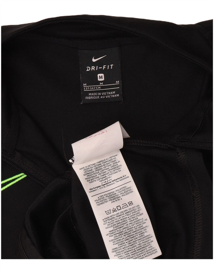 Giacca superiore della tuta da ragazzo Nike 10-11 anni poliestere nero medio