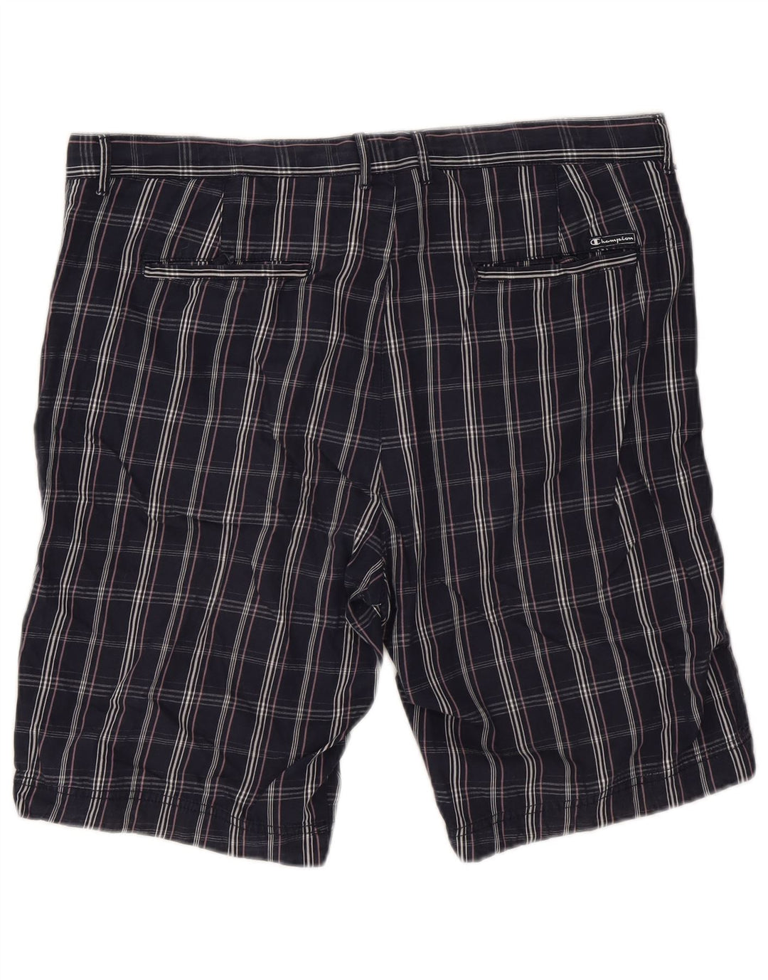 Pantaloncini chino da uomo Champion 2XL W38 cotone a quadri blu navy