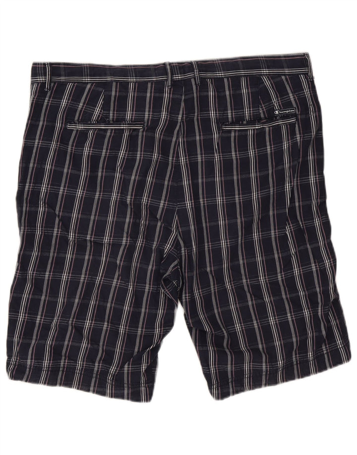 Pantaloncini chino da uomo Champion 2XL W38 cotone a quadri blu navy