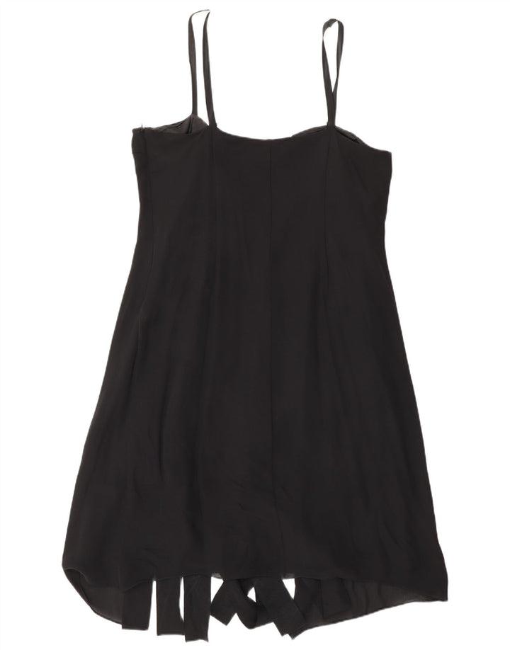 Abito a trapezio da donna Fenn Wright Manson UK 16 grande seta nera