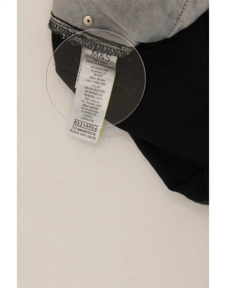 Jeans affusolati da uomo Marks & Spencer W38 L33 cotone nero
