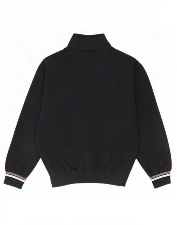 Felpa Champion da uomo con collo con zip grafica, maglione a righe nere medie