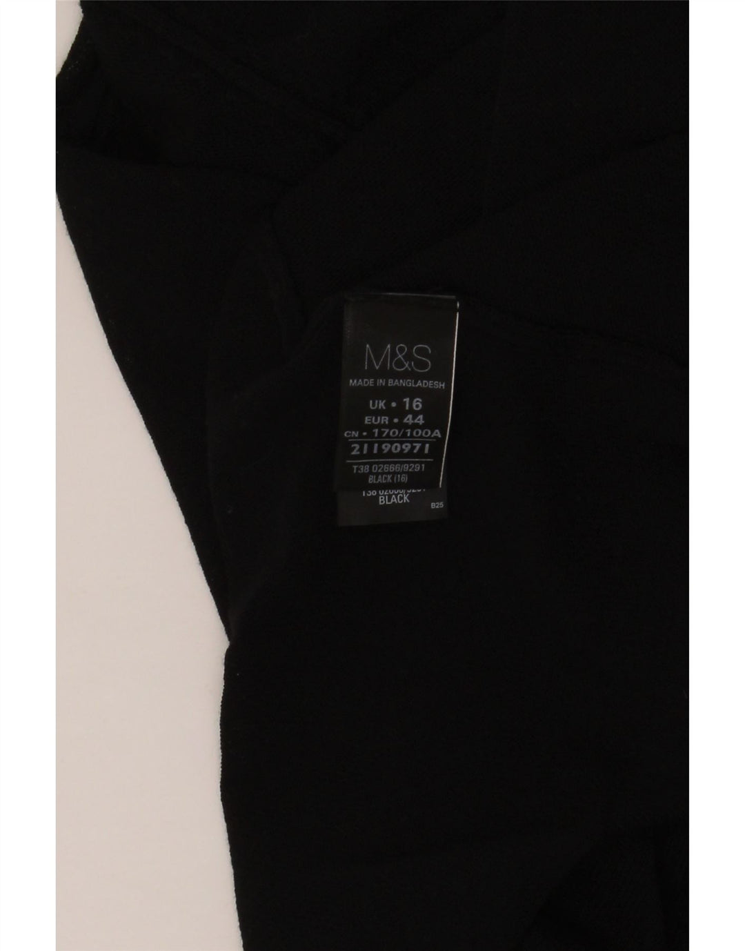 Maglione cardigan aperto corto da donna Marks & Spencer UK 16 grande viscosa nera