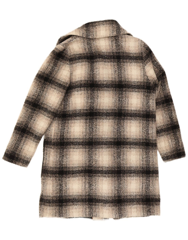 Cappotto doppiopetto da donna Marks & Spencer UK 14 grande quadri beige