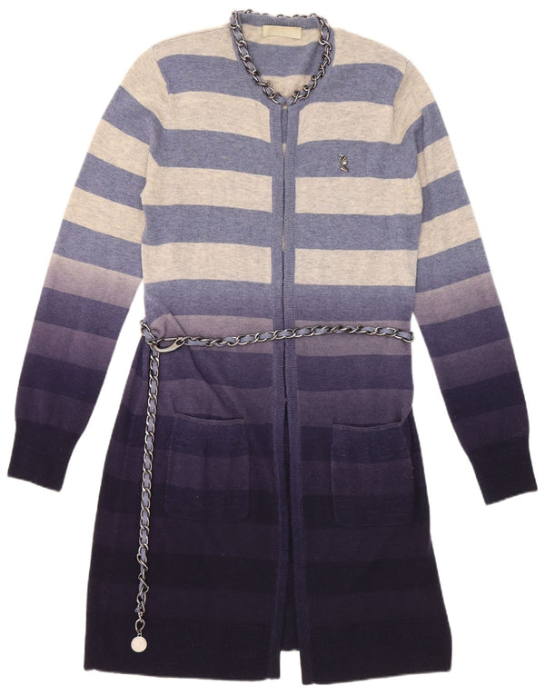 Roberta Scarpa Maglia Cardigan Donna IT 46 Large Blu Navy a Righe