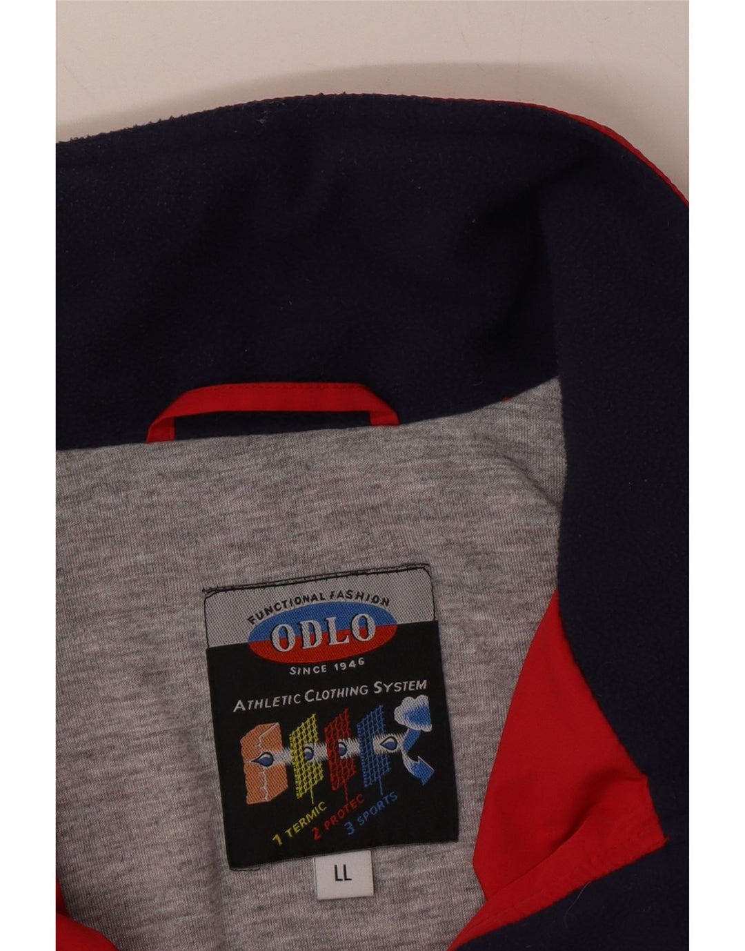 ODLO Mens Windbreaker Jacket UK 40 Large Red Colourblock Vintage Odlo and Second-Hand Odlo from Messina Hembry 