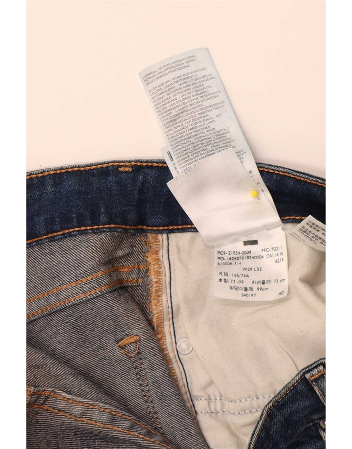 Jeans dritti Levi's 714 da donna W29 L30 cotone blu