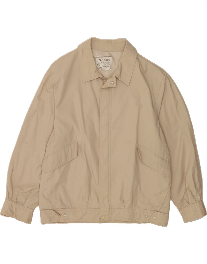 VINTAGE Mens Bomber Jacket IT 54 2XL Beige Cotton Vintage Vintage and Second-Hand Vintage from Messina Hembry 