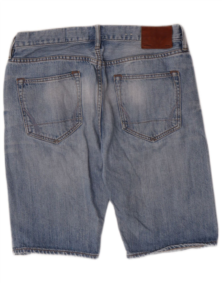 Pantaloncini di jeans da uomo All Saints W32 cotone blu medio