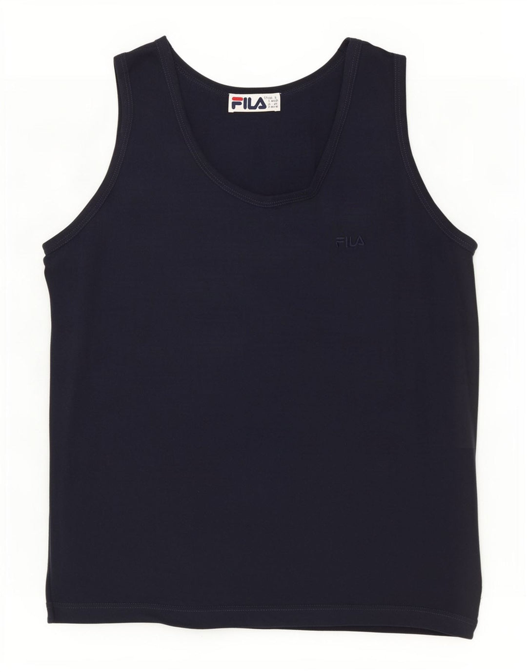 Canotta Fila da uomo piccola in cotone blu navy