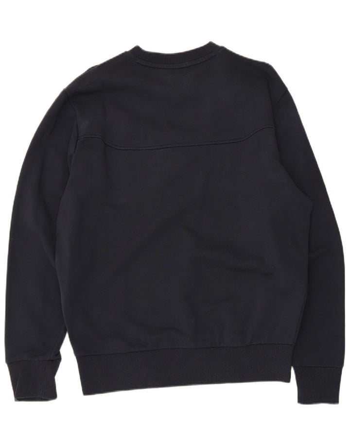 Felpa grafica da uomo Hugo Boss, maglione medio, cotone blu navy