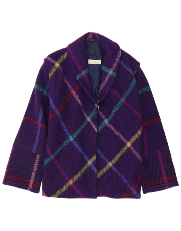 Soprabito da donna Kadlec UK 16 grande quadretto viola